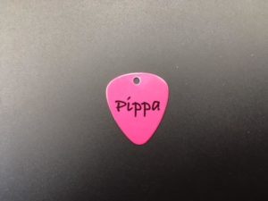 Guitar Pick Tag (double sided white 1.1mm thick)