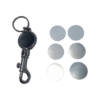 Luxury Metal Trigger hook keyring - circular recesses, double sided - Image 2