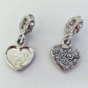 UPDATED! Pandora Style Dangle Charms with Rectangle or Heart Recess - Image 5