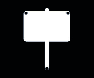 Custom Cut Shape - Protest sign (small) 80x60mm