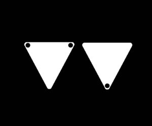 Custom Cut Shape - Triangle/Bunting Pendant (Small - 40 x 40mm)