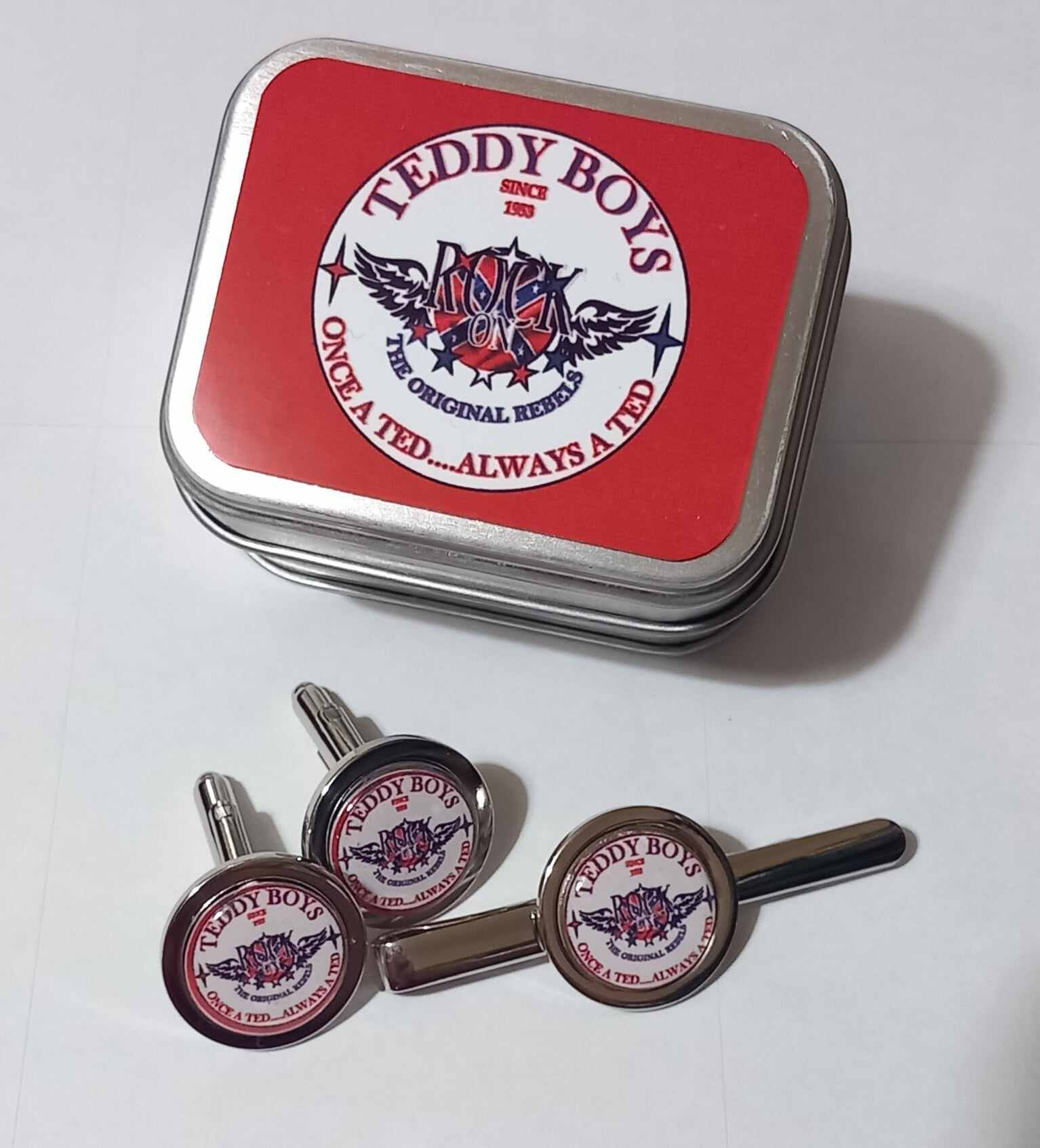 Silver Tie Slide with 16mm Square or Round Insert - Image 2