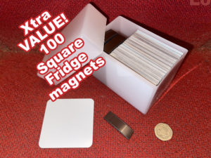 Xtra VALUE! Pack - Small Square Fridge Magnet 63 x 63mm (Pack of 100)
