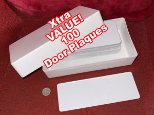 Xtra VALUE! Pack - Door Plaques (budget) - 197 x 70mm (pack of 100)