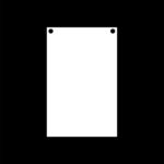 Screw holes x 2 (top corners, portrait hanging) +£0.10
