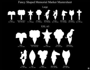 Custom Cut Fancy Shaped Memorial Markers (SALE May June '25 20% off!)