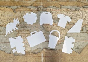 Fancy Shaped Luggage Tags - Custom Cut - Image 2