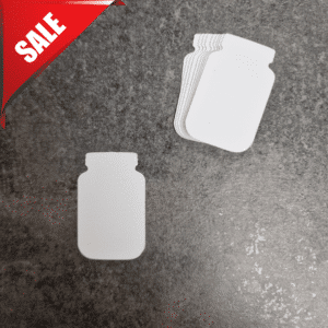 Mason Jar white 0.5mm small, pack of 10 - Overstocked SALE! 50% off (Whilst stocks last)