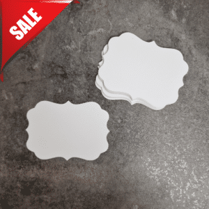 Victorian Frame Plaque white 0.5mm Large, pack of 10 - Overstocked SALE! 50% off (Whilst stocks last)