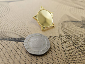 Fancy Shaped Pin Badges with Inserts - Star - Image 3