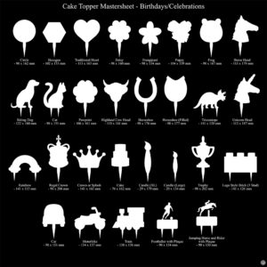 Cake Topper Range - Birthdays and Celebrations (Custom Cut) - Image 2