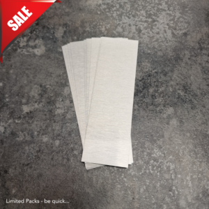 150x45mm Brushed Silver 0.5mm - Incorrect Grain direction packs of 10 & 50 (Limited packs)