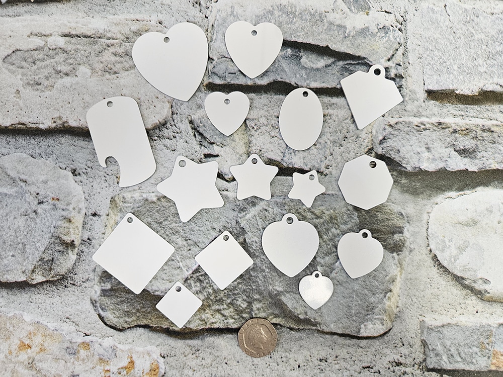 PRICE DROP!! Double Sided 1mm Tags - Standard Shapes