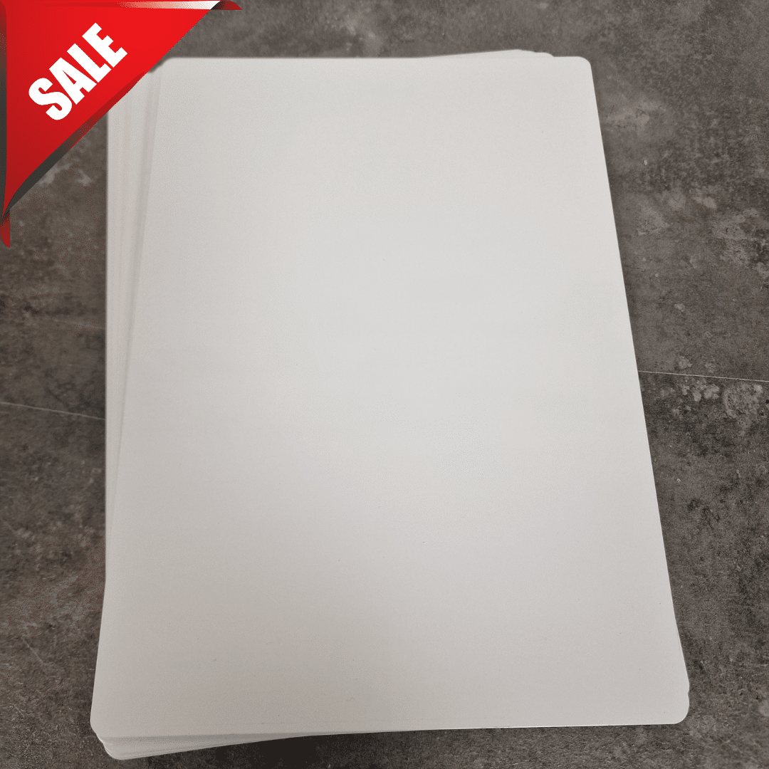 A4 Ricoh Sheet - White 0.5mm, Scratching to Backs (Front Not Affected) - Pack of 13