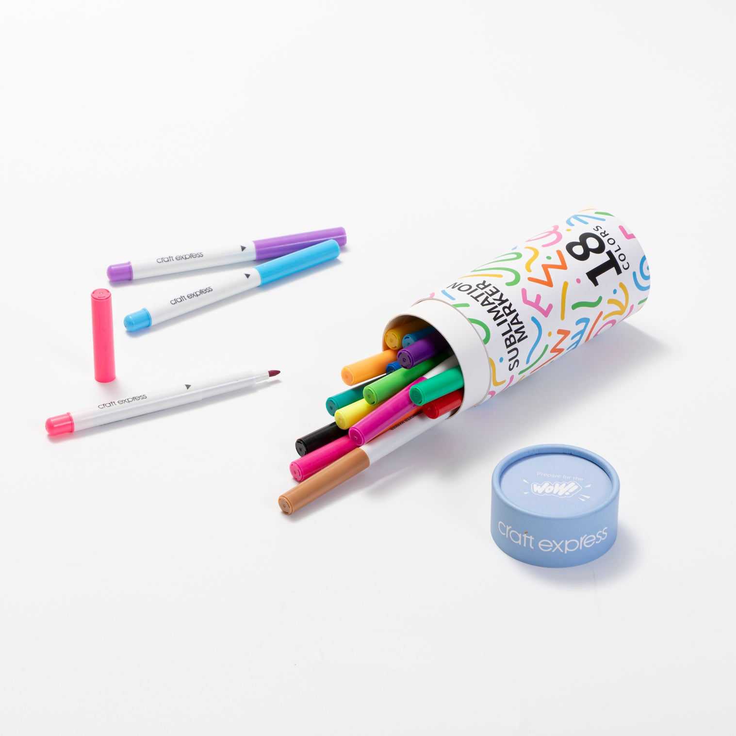 Craft Express Sublimation Markers - Pack of 6 or Pack of 18