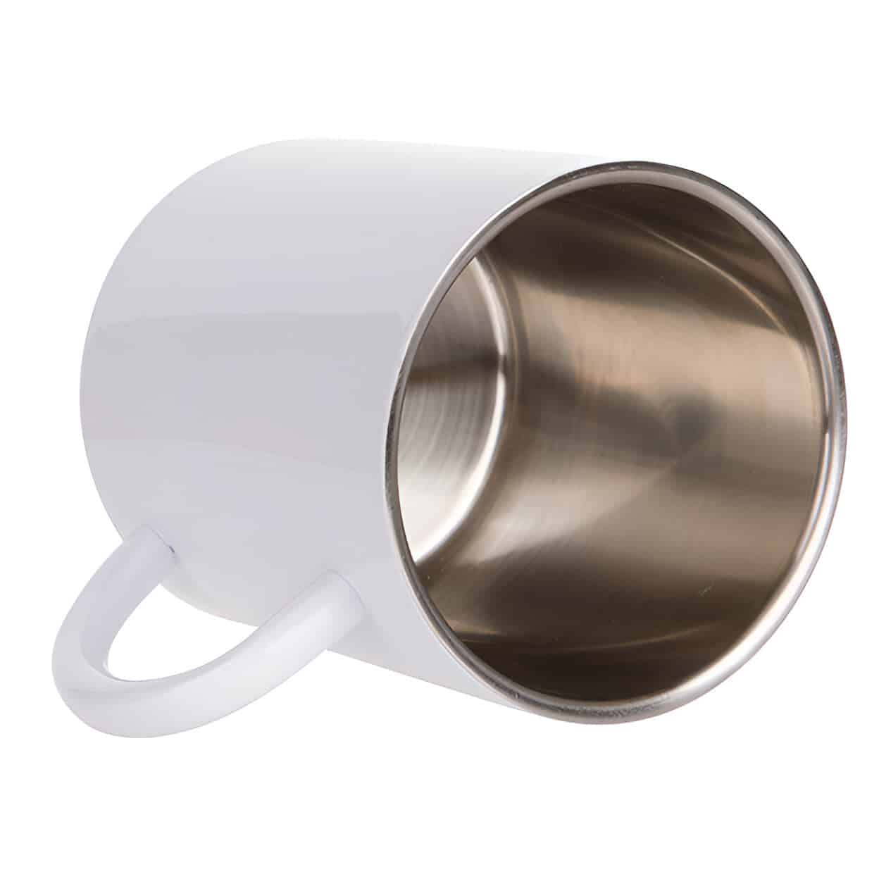 White Stainless Steel Mug - 300ml - Image 2