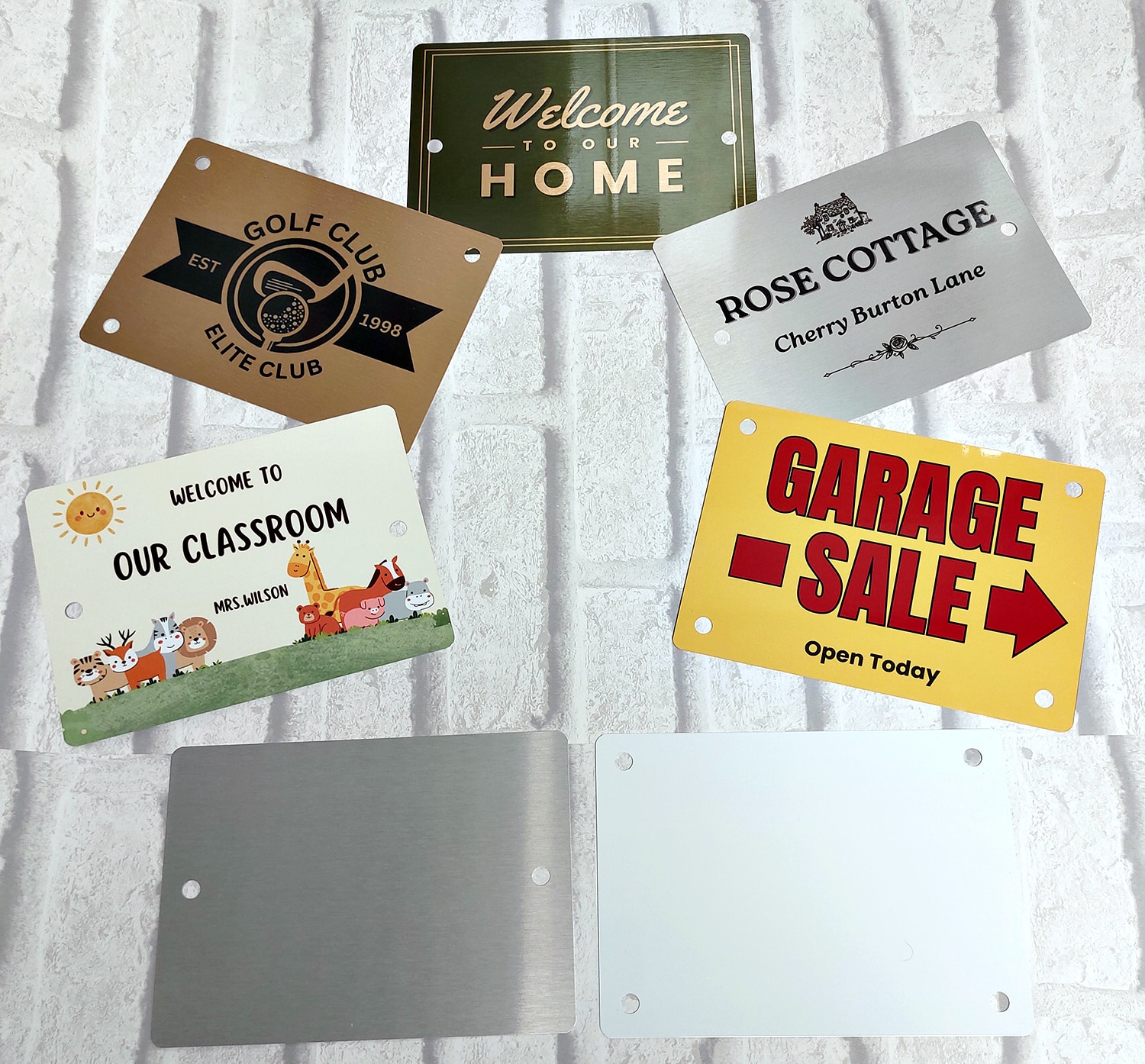 House Signs / Wall Art - A3, A4, A5 approx with 9mm holes (and stand-off post options) - Custom Cut - Image 3