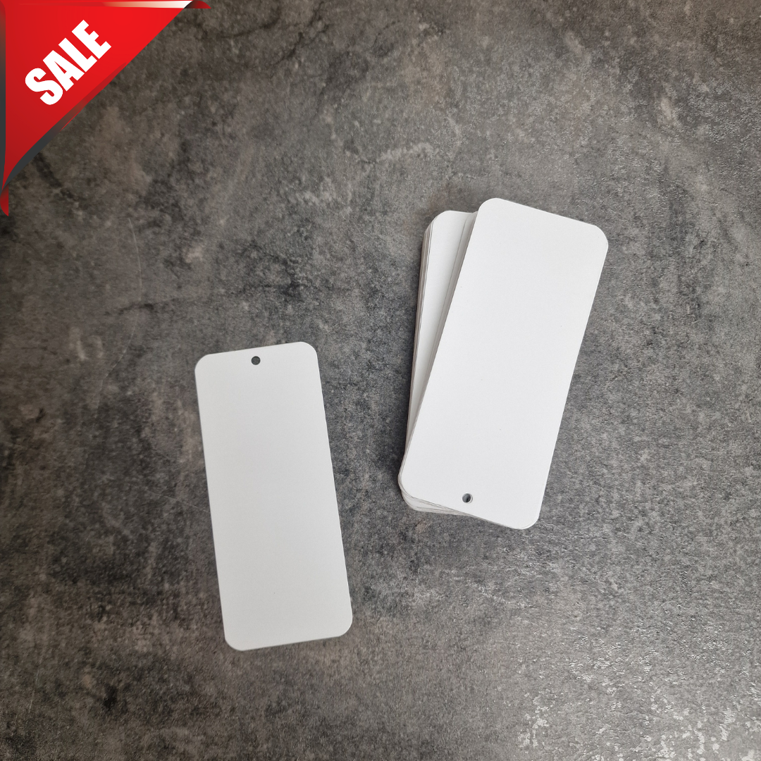 Overstocked clearance Budget Bookmark 95x40mm White 0.5mm, pack of 50 (limited packs) - 66% OFF - perfect for Mother's Day, World Book Day