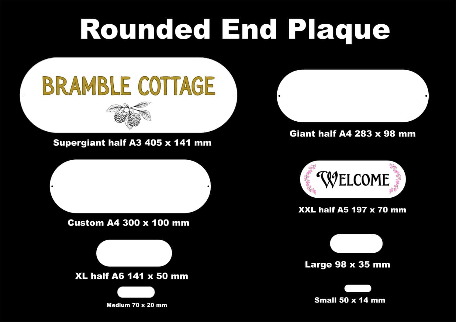 Rounded End Plaque